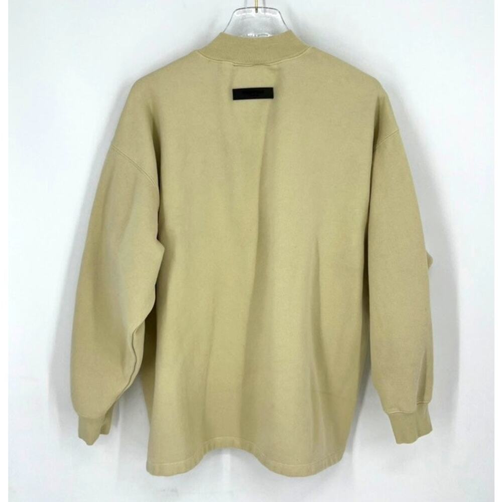 Fear of God Essentials FW21 Pullover Mock Neck Sweatshirt Canary Small Oversized - Picture 3 of 9